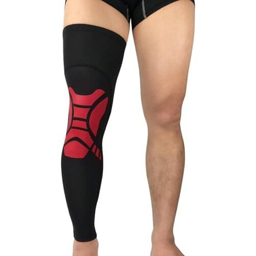 1PCS Sports Silicone Antiskid Long Knee Support Brace Breathable In Summer Pad Protector Sports Basketball Leg Kneepad 4 Colors