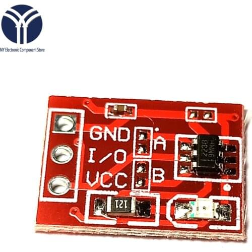 10PCS/LOT NEW TTP223 Touch button Module Capacitor type Single Channel Self Locking Touch switch sensor