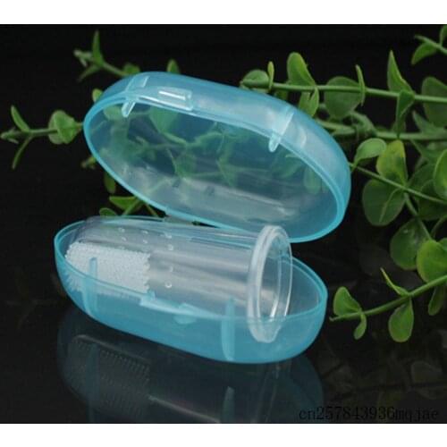 125 Sets Baby Finger Toothbrush with Storage Box Soft Silicone Tooth Brush with Box