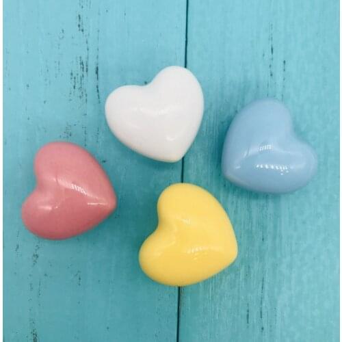 1x Colorful Ceramic Love Shape Girl Child Bedroom Decoration Diy Drawer Cabinet Knobs Desk Table Computer Dresser Knobs pulls