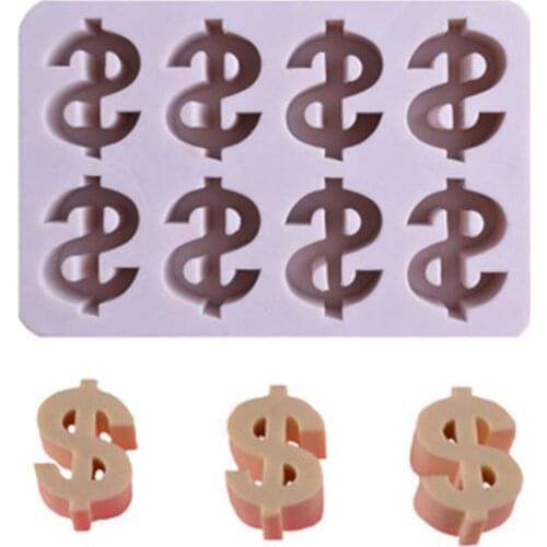 3D DIY US Dollar Symbol Money Sign Mold Silicone Currency Symbol Fondant Mold Chocolate Baking Cake Molds Candy Candle Soap Mold