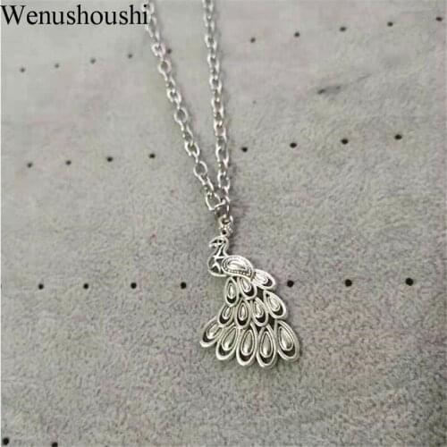 45/50/60/70cm O chain vintage peacock necklaces for women DIY peacock pendant necklace men drop ship ok di174