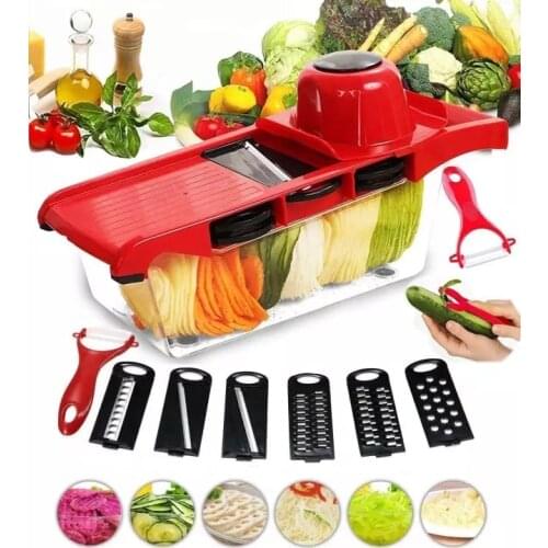 6in1 Multifunctional Vegetable Cutter Grater Shredders Fruit Potato Peeler Cheese Salad Cabbage Grater Kitchen Accessories