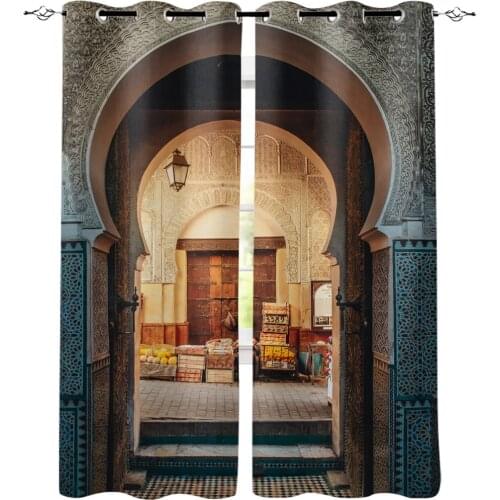 Arab Muslim Religion Window Curtains For Living Room Kitchen Bedroom Modern Window Treatments Drapes Blinds