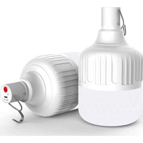 USB Emergency Lights 120W 100W 80W 60W LED Bulb With hook 3 Modes Dimmable Rechargeable Camping Lamp for Night Market Fishing