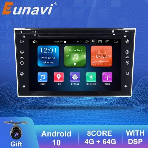 Eunavi 2 Din Android Car Multimedia DVD Radio Audio Player For Vauxhall Opel Astra H G Vectra Antara Zafira Corsa DSP Auto GPS