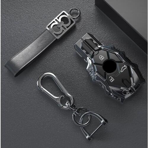 Car Zinc Alloy Key Protect Case For Mercedes Benz AMG A C E S Class GLC W203 W210 W176 E43 W213 E300 E400 KeyChain