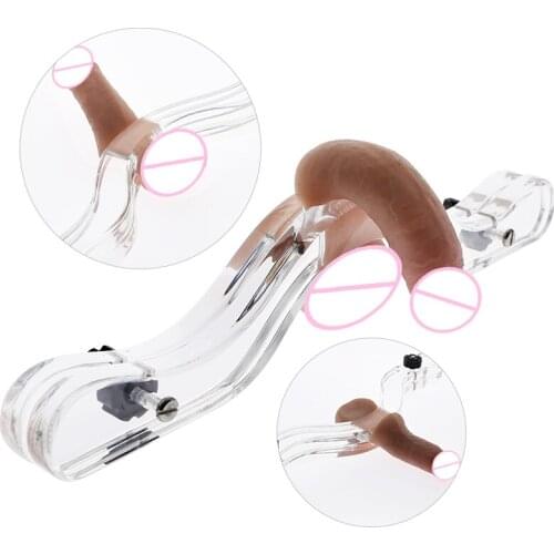 New Wood Fixture Crystal Humbler CBT Cock & Ball Torture with Leg Restraint Belt Scrotum BALL Smasher Crusher