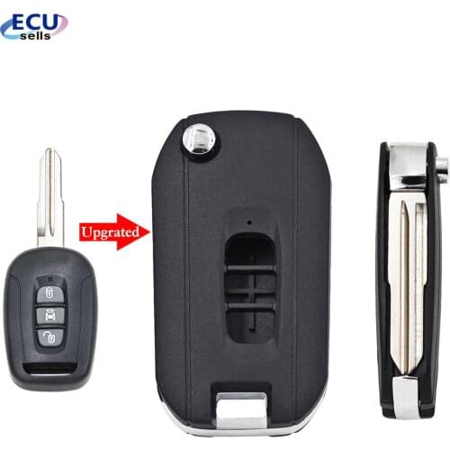 3 Buttons Modified Flip Key Shell for Chevrolet Captiva Key Case Fob Uncut blade