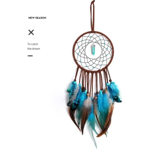 India Dream Catcher Retro Life Tree Colorful Feather Wind Chimes Hanging Dreamcatcher Christmas Party Home Decoration