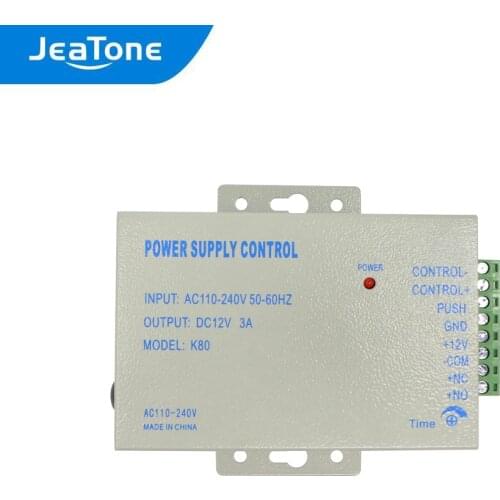 Door Access System Electric Power Supply Control AC 100-260V DC 12V 3A Miniature Power/Electric Lock Power/Access Control System