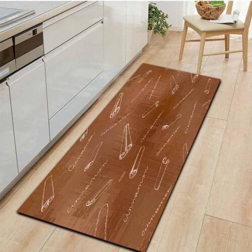 Modern Style Entrance Doormat Home Kitchen Carpet Soft Flannel Living Room Balcony Carpet Bathroom Anti-Slip Rug Rectangle