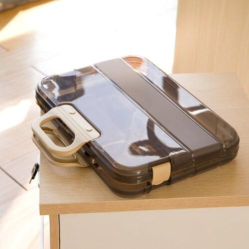 Creative Transparent Document Case Office Document Organizer File Box A4 PS Plastic Waterproof Case For Documents