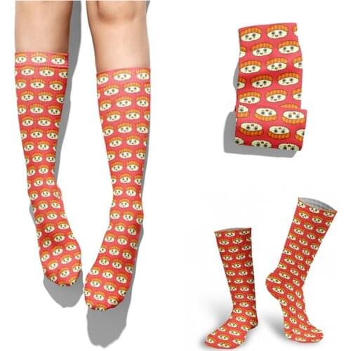 1 Pair New Cartoon Version Small Fresh Women Socks Funny Pring Summer And Autumn Socks Women And Female Smiling Face Long Socks