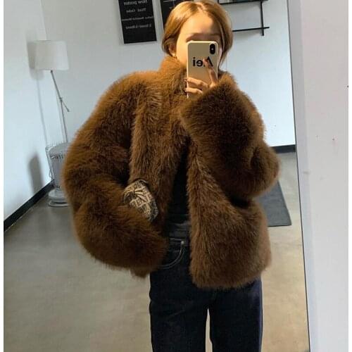 New Womens Winter Coats Outwear Thick Parkas Real Warm Imitation Fox Coat Fashion Fox Fur Jackets Female Casual Party Overcoats