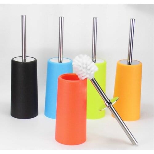 Plastic Circular Toilet Brusher Holder Multi-color Bathroom Cleanning WC Brush Set With Lid Practical Sanitation Clean Supplies