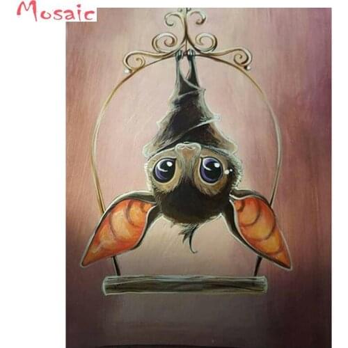 Full Square/round Drill 5D DIY Diamond Painting "cartoon bat" handmade 3D Embroidery arts Cross Stitch Mosaic Decor gift