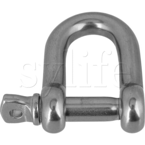 Durable Burliness Wire Rope Fastener D Shackles M10 Thread Silver Anti-corrosion