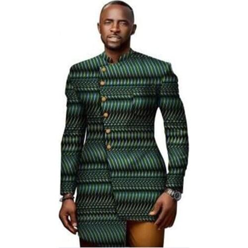 Size 4XL 1Pcs Bazin Riche Men Cotton Shirts Dashiki African Print African Style Clothing WYN706