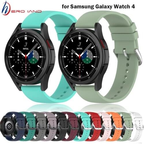 20mm/22mm strap For Samsung Galaxy watch 4/46mm/42mm/Gear S3 belt/Silicone correa Active 2 bracele Huawei wtach GT 2/2e/pro band