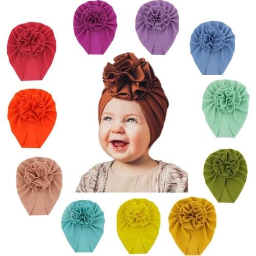 Messy Flower Hat for Baby Newborn Baby Girl Hat Beanie Cap Infant Hat Turban Bonnet Cap Toddler Baby Boy Cute Bonnet Headwrap