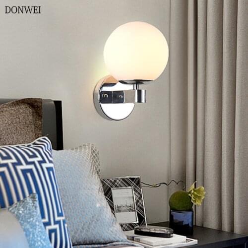 DONWEI Modern Led Wall Light fixture staircase lighting sconce lamp E27 Bulb bedside wall lamp bathroom Decor light AC85~265V
