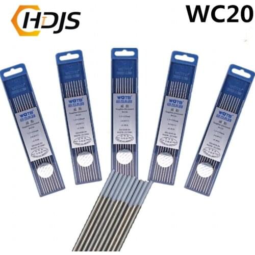 10pcs/ boxs high quality 1.5/1.6 X 150mm WC20 gray thorium tungsten electrode head tungsten needle/electrode for welding machine