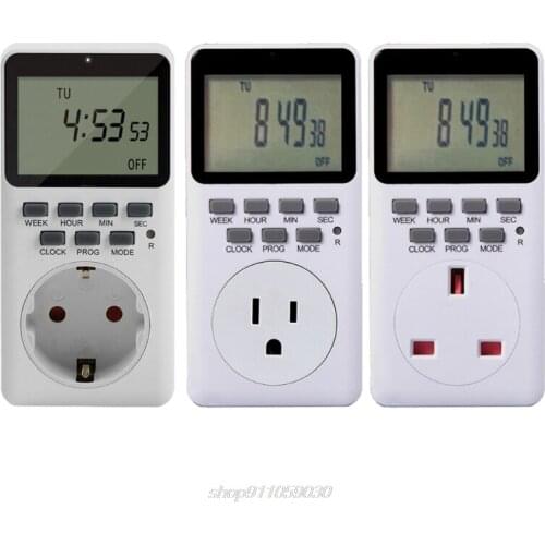 Outlet Timer, Digital Programmable Timer,Heavy Duty Smart Indoor Timer for Electric Outlets EU US UK Plug D11 20 Dropshipping