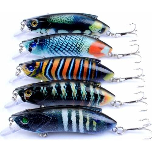 1pcs Quality Minnow Fishing Lure 8cm/14.5g Artificial Plastic Hard Bait 3D Eyes with treble hook Wobblers bait Diving 0.6m--1.5m