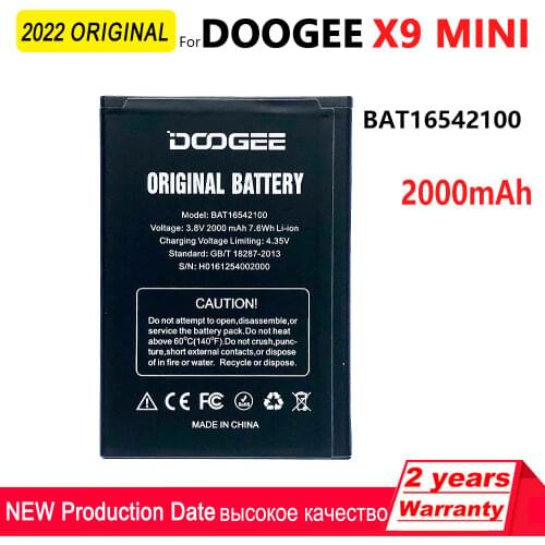 100% Original 2000mAh BAT16542100 Battery For DOOGEE X9 MINI 5.0inch High quality Batteries With Tracking Number