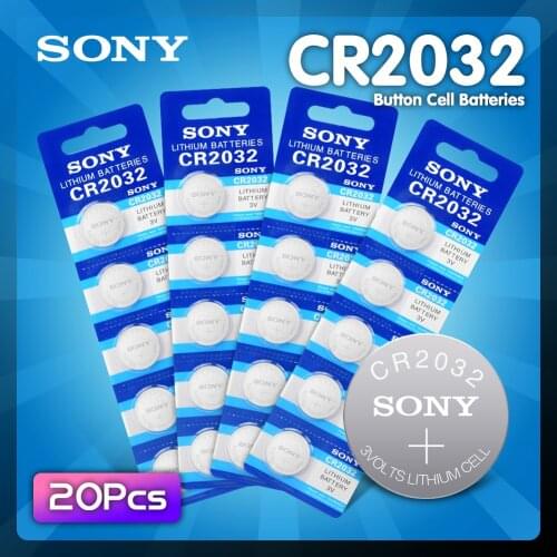 20pcs SONY CR2032 Lithium Button Coin Cell Batteries 3V CR 2032 DL2032 ECR2032 BR2032 Battery For Watch Electronic Remote