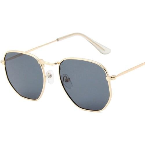3548 Metal Frame Polygon Womens Sunglasses Trend Small Colorful Mercury Ocean Film Sun Glasses Womens Sunglasses Brand Designer