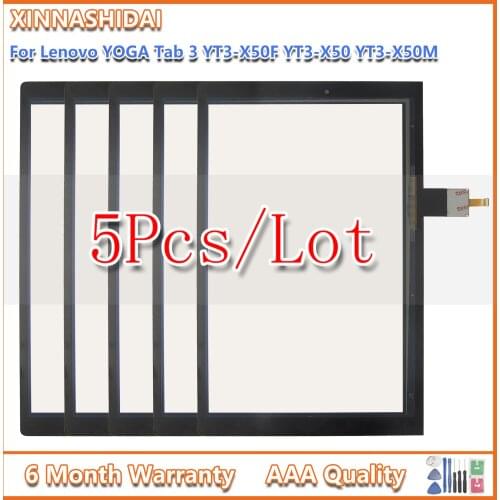 5pcs/lot LCD Digitizer Glass For Lenovo YOGA Tab 3 YT3-X50 YT3-X50F YT3-X50M YT3-X50L Touch Screen