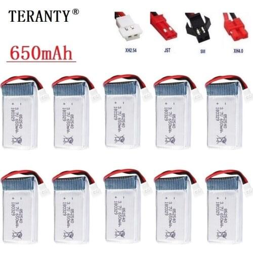40c 3.7V 650mAh lipo battery For Syma X5 X5C X5C-1 X5SC X5SW X6SW H9D H5C L15FW 650mah 852540 3.7V RC Drone battery parts 10pcs