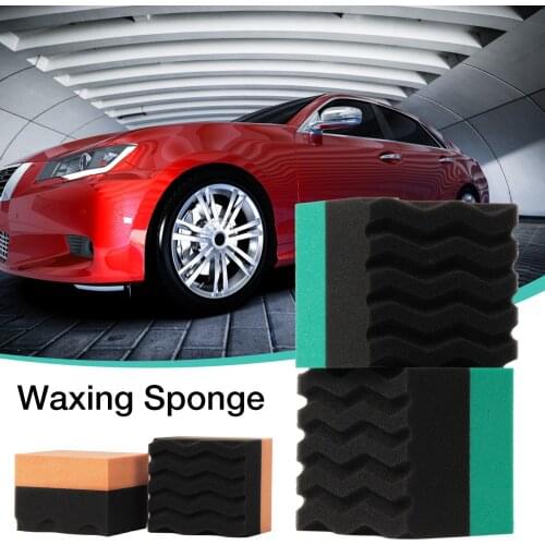 2Pcs Tire Shine Applicator Waxing Sponge Car Cleaning Supplies Tire Contour Dressing Applicator Pad Gloss Shine Polishing Sponge