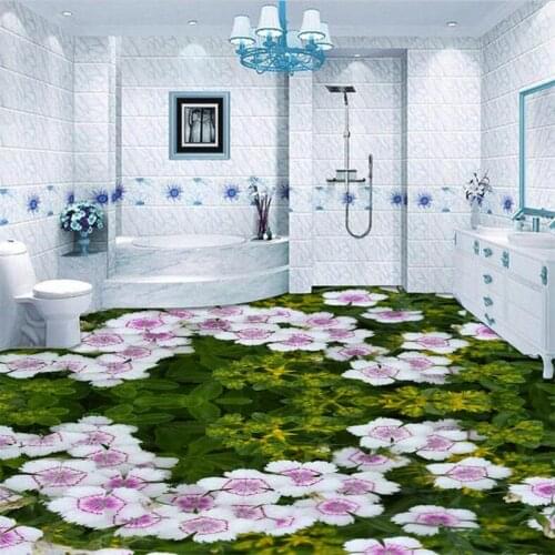 Beibehang Custom floor painting 3D living room sea spray surf floor decoration painting 3D self-adhesive flooring tiles to paint