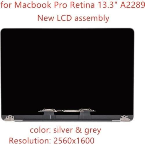 Free shiping Brand New Grey Silver A2289 LCD Display Assembly for Macbook Pro Retina 13.3" A2289 LCD Full Assembly 2020 Year