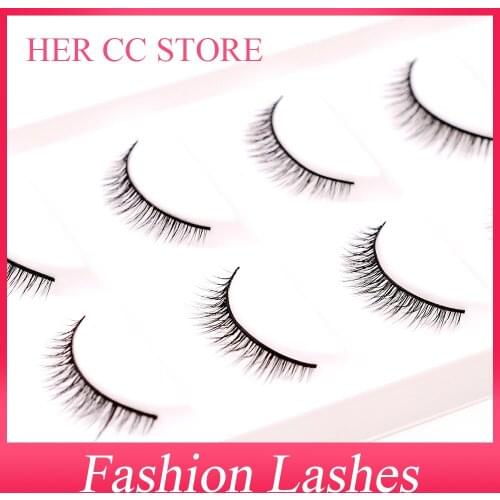 INDIVIDUAL PACKING 5PAIRS 0.07mm 3D SOFT DRAMATIC NATURAL THICK FASHION FALSE EYELASHES HIGH QUALITY MAKUP（F2)