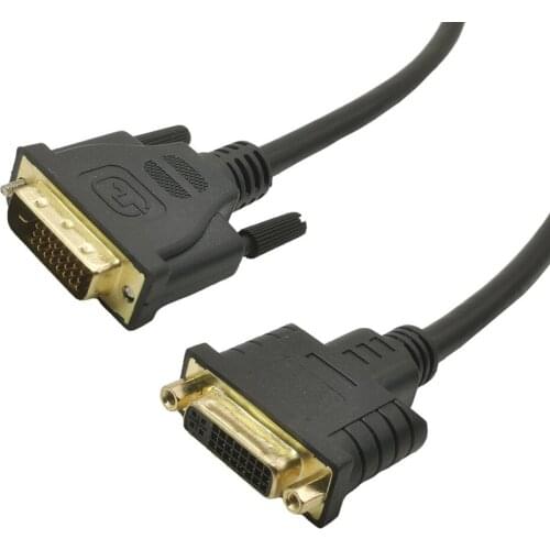 DVI Male to Female Extension Cable full 25 Pin DVI-D 24+1 for Monitor 0.5M
