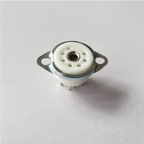 Ceramic tube socket seat GZC7-F GZC7-F-G small 7 pin silver feet for 6J1,6J2,6J3,6J4,6J5,6Z4,EAA91,EC92