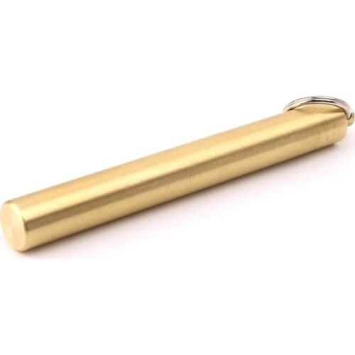 EDC Brass Toothpick Holder Waterproof Seal Bottle Portable Pill Case Container