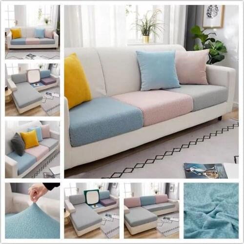 Fashion Seersucker Waterproof Sofa Cushion Cover High Elastic All-inclusive Sofa Cover Single Double Elegant Seat Cushion Cover