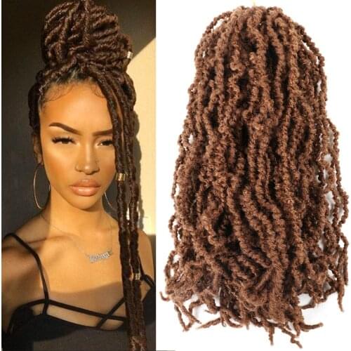Natifah Hair Extensions Butterfly Locs Crochet Hair Faux Curly Hair 60g 22 Inches For Braids Hair Pre Stretched Fake Locs Hair