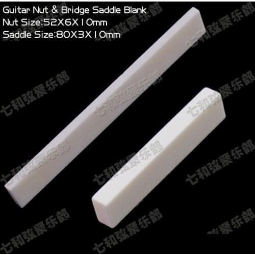 30pcs Natural Blank Bone Bridge Nut Saddle for LP Folk Acoustic Classical Guitar Electric Guitar Bass Guitar Accessories