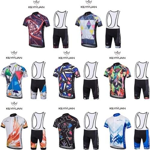 KEYIYUAN new cycling suit suits mens autumn and winter warm perspiration outdoor riding equipment breathable bib pants 3D pants