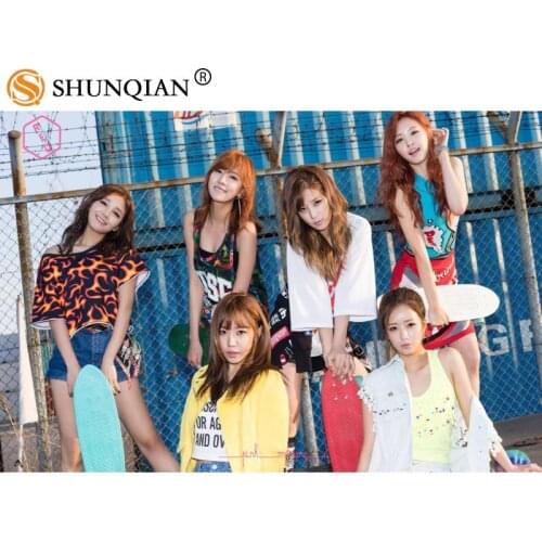 New Arrival KPOP APink Custom Printing Satin Cloth Poster Fashion Home Art Deco Silk Poster 20x30cm, 27x40cm