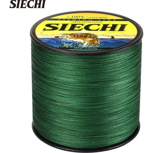 SIECHI 300/500/1000M 8X Braid Fishing Line Multicolor Smooth Multifilament Carp Fishing 18-88lb