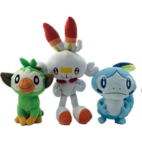 Pokemon Plush stuffed animal toys Scorbunny Sobble Grookey Cute cartoon creative gift kawaii birthday gift