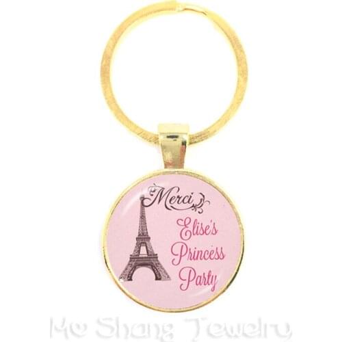 Teachers Day Gift Keychain Merci Maitresse 25MM Glass Cabochon Trendy Jewelry Pendant Keyring