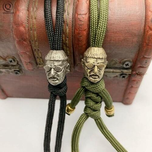 Pure Copper Movie Character Killer Uncle Knife Pendant Jewelry DIY Umbrella Rope Paracord Bead Lanyard Keychain Hanging Trinkets